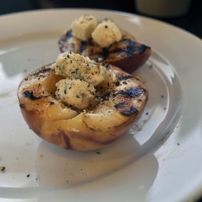 Grilled Nectarines with Blue Cheese