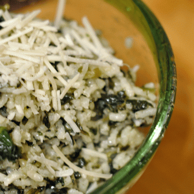 Baked Rice with Spinach