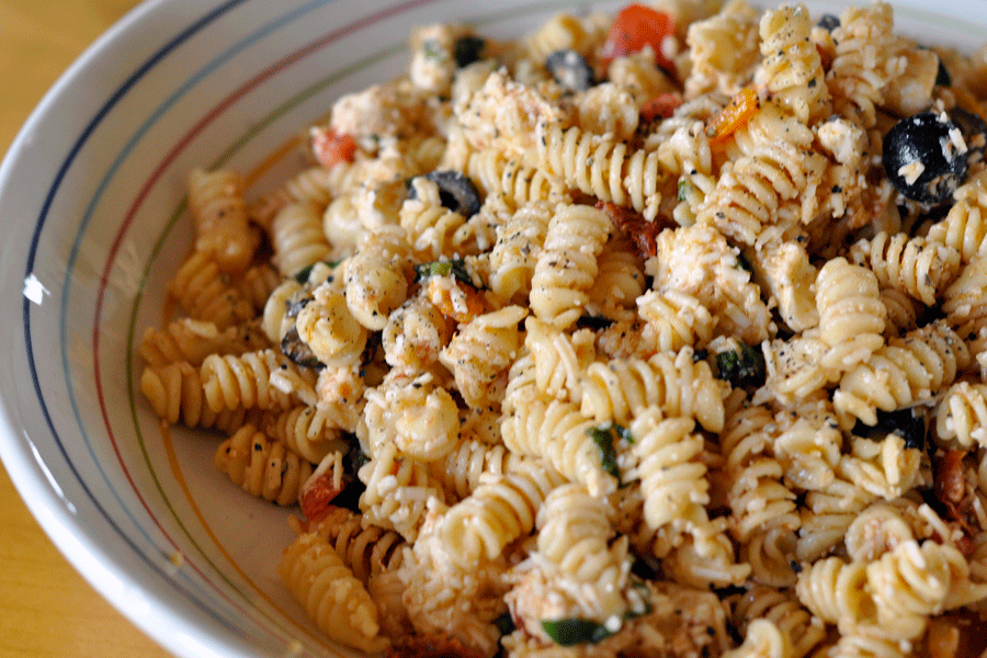 Sun Dried Tomato Pasta For A Crowd The Rocky Mountain Woman