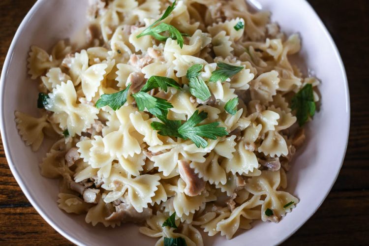 Clams with pasta