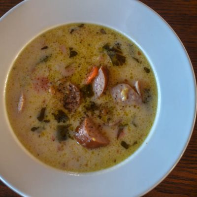 White Bean and Sausage Soup in the Instapot