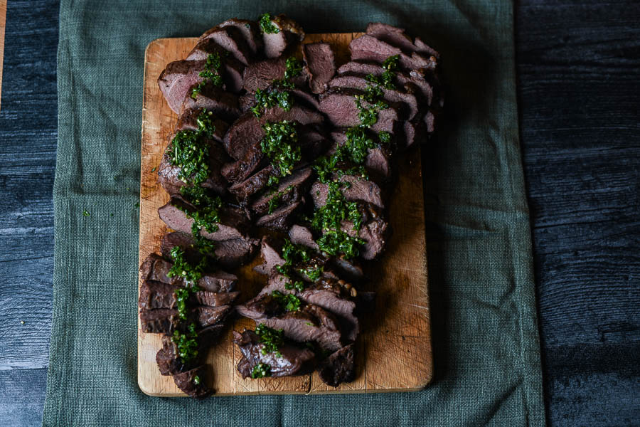 Marinated Flank Steak with Chimichurri - Girl With The Iron Cast